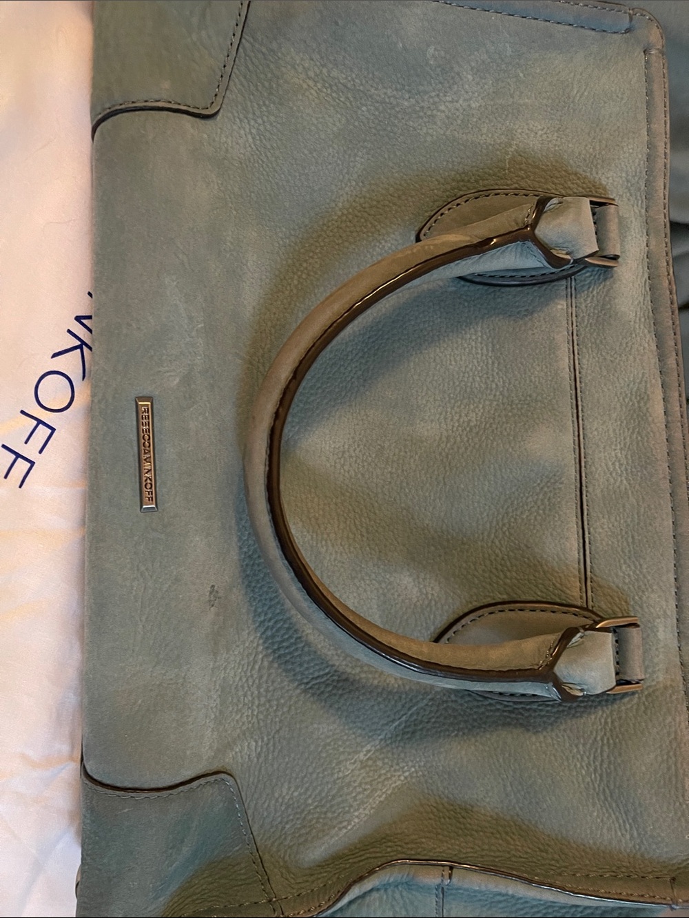 Rebecca Minkoff Slate Green Leather Tote